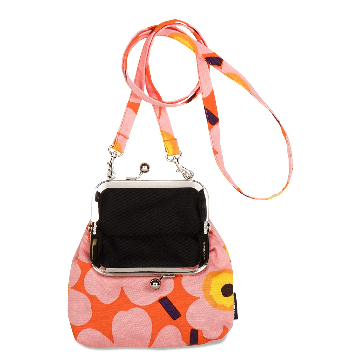 Marimekko Unikko Orange / Pink Roosa Purse 2 Marimekko Unikko Orange / Pink Roosa Purse - Image 2