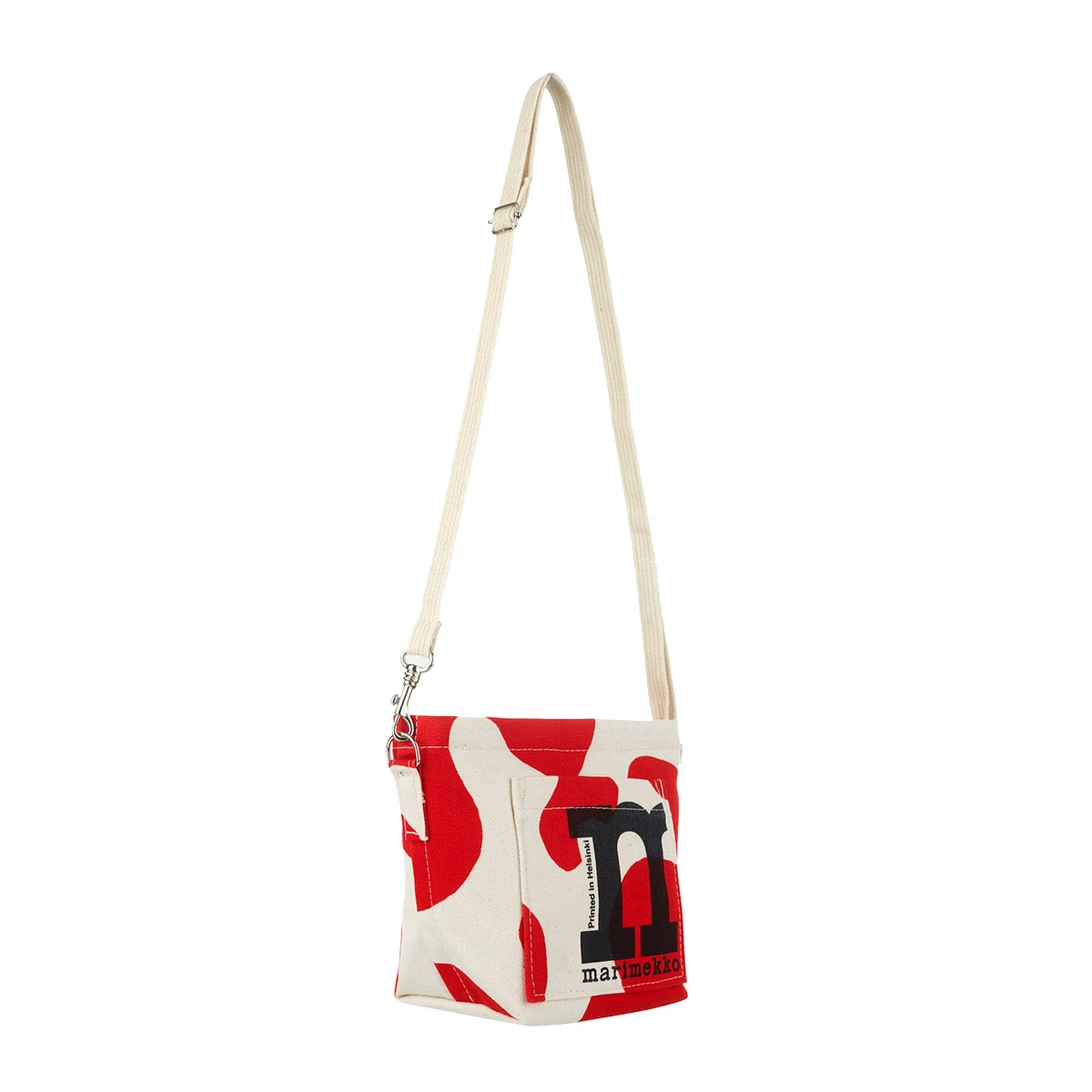 Marimekko Pulloposti Cotton / Red Mini Crossbody Shoulder Bag 3 Marimekko Pulloposti Cotton / Red Mini Crossbody Shoulder Bag - Image 3