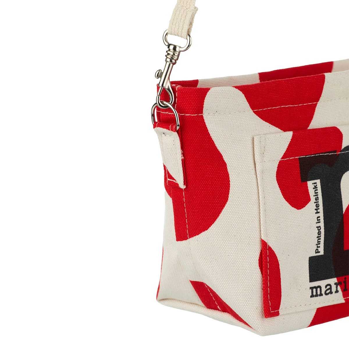 Marimekko Pulloposti Cotton / Red Mini Crossbody Shoulder Bag 6 Marimekko Pulloposti Cotton / Red Mini Crossbody Shoulder Bag - Image 6