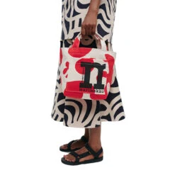 Marimekko Pulloposti Cotton / Red Mini Tote Bag -Marimekko Shop marimekko pulloposti cotton red mini tote bag 64