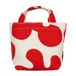 Marimekko Pulloposti Cotton / Red Mini Tote Bag -Marimekko Shop marimekko pulloposti cotton red mini tote bag 68