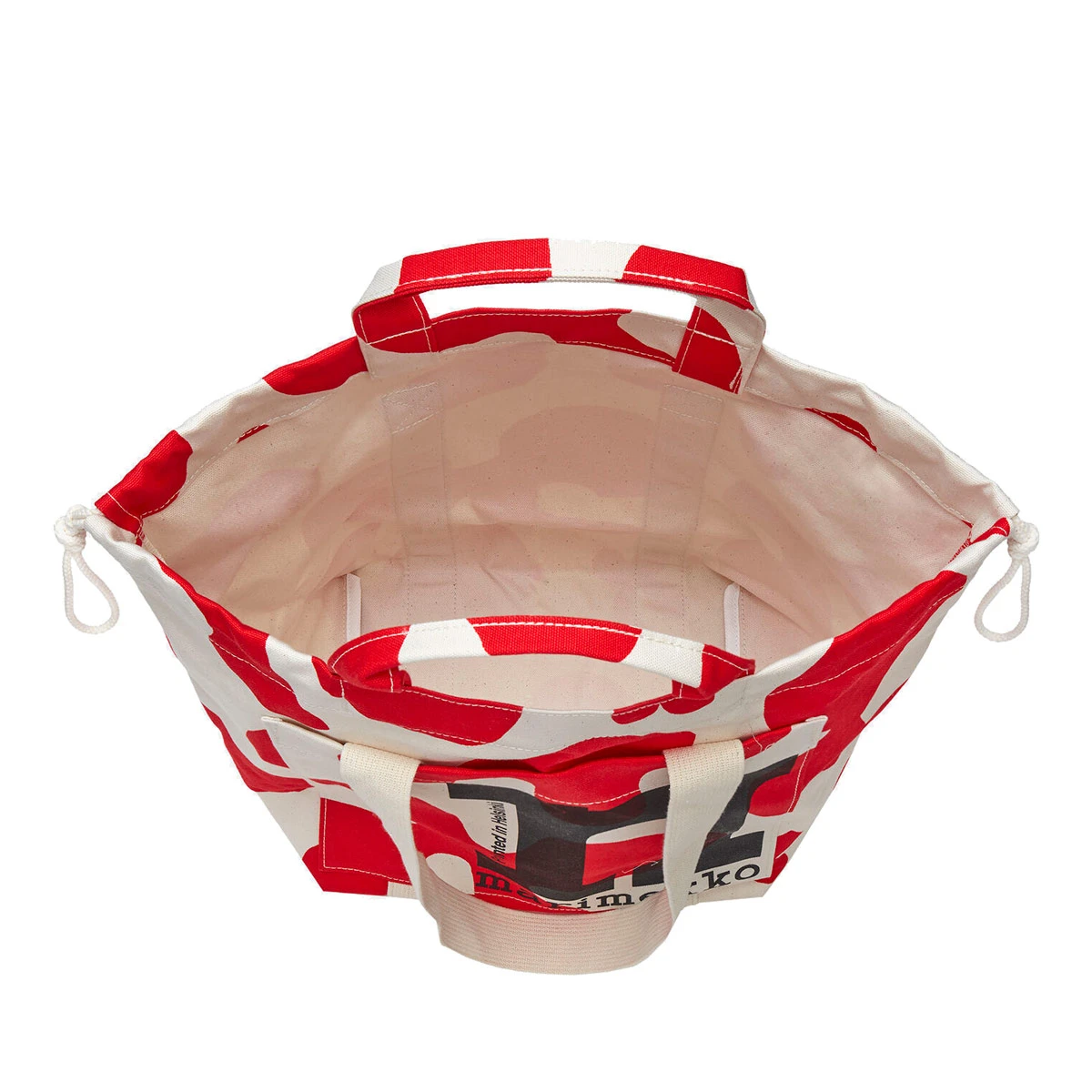 Marimekko Pulloposti Cotton / Red Tote Bag 1 Marimekko Pulloposti Cotton / Red Tote Bag