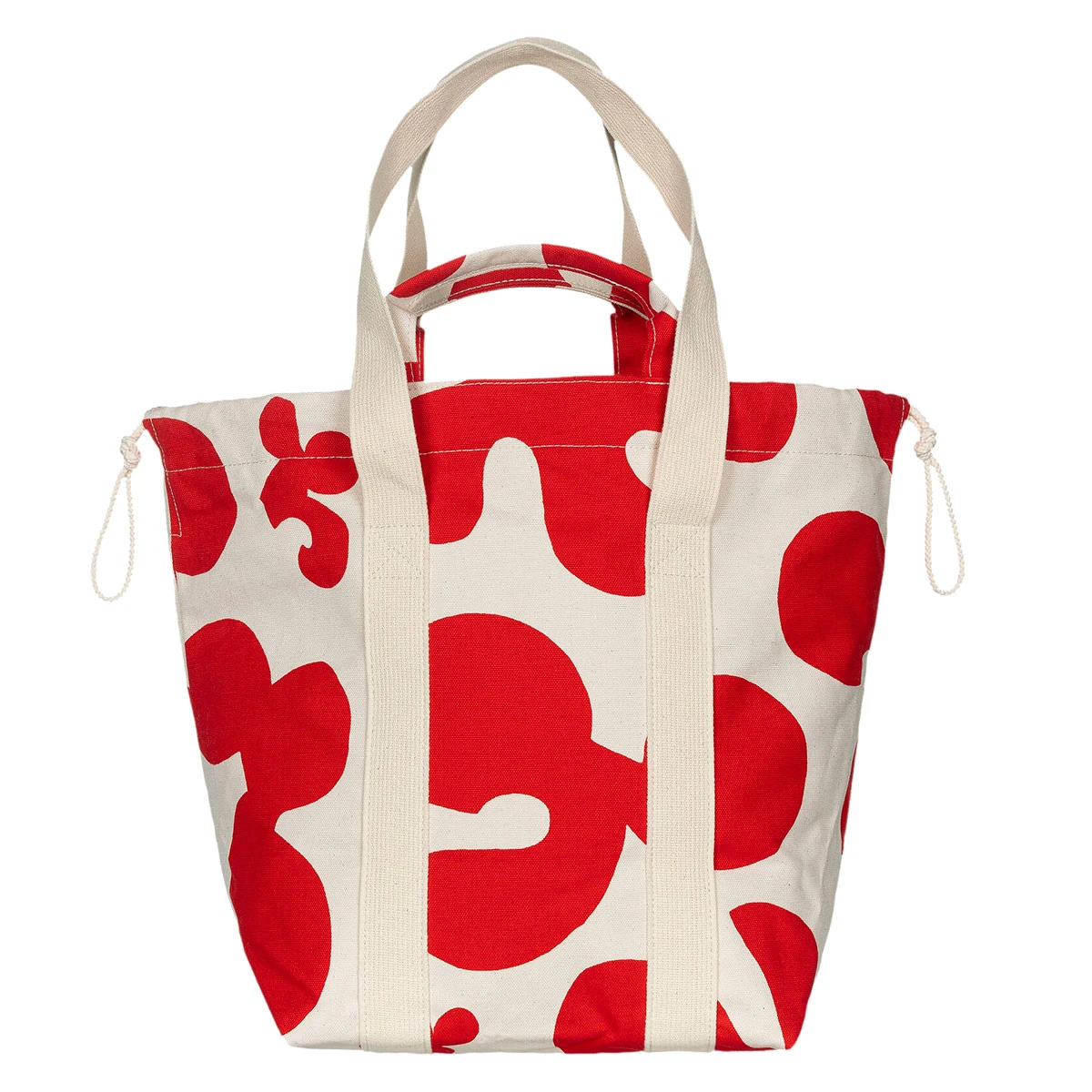 Marimekko Pulloposti Cotton / Red Tote Bag 2 Marimekko Pulloposti Cotton / Red Tote Bag - Image 2