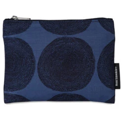 Marimekko Punapippuri Keijutar Blue / Black Zip Pouch