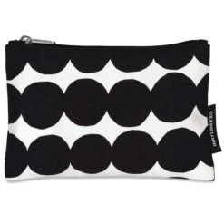 Marimekko Rasymatto Black / White Keksi Zip Pouch