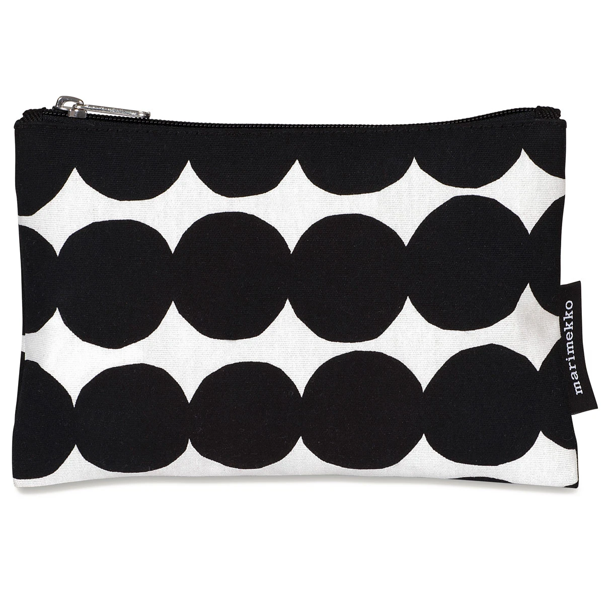Marimekko Rasymatto Black / White Keksi Zip Pouch 1 Marimekko Rasymatto Black / White Keksi Zip Pouch