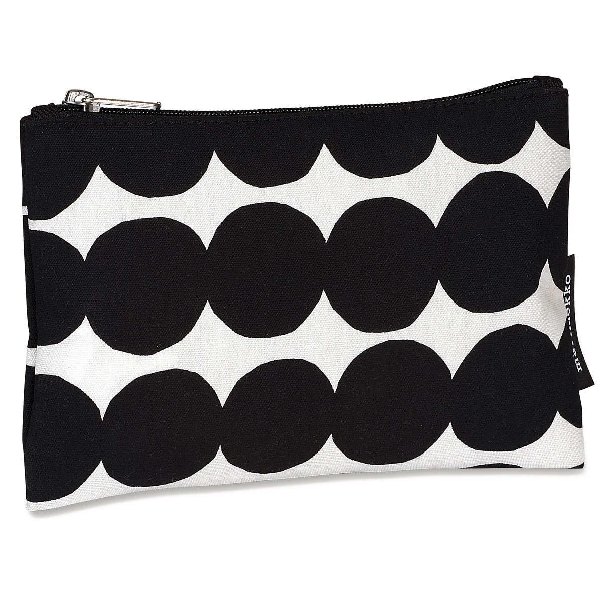 Marimekko Rasymatto Black / White Keksi Zip Pouch 2 Marimekko Rasymatto Black / White Keksi Zip Pouch - Image 2