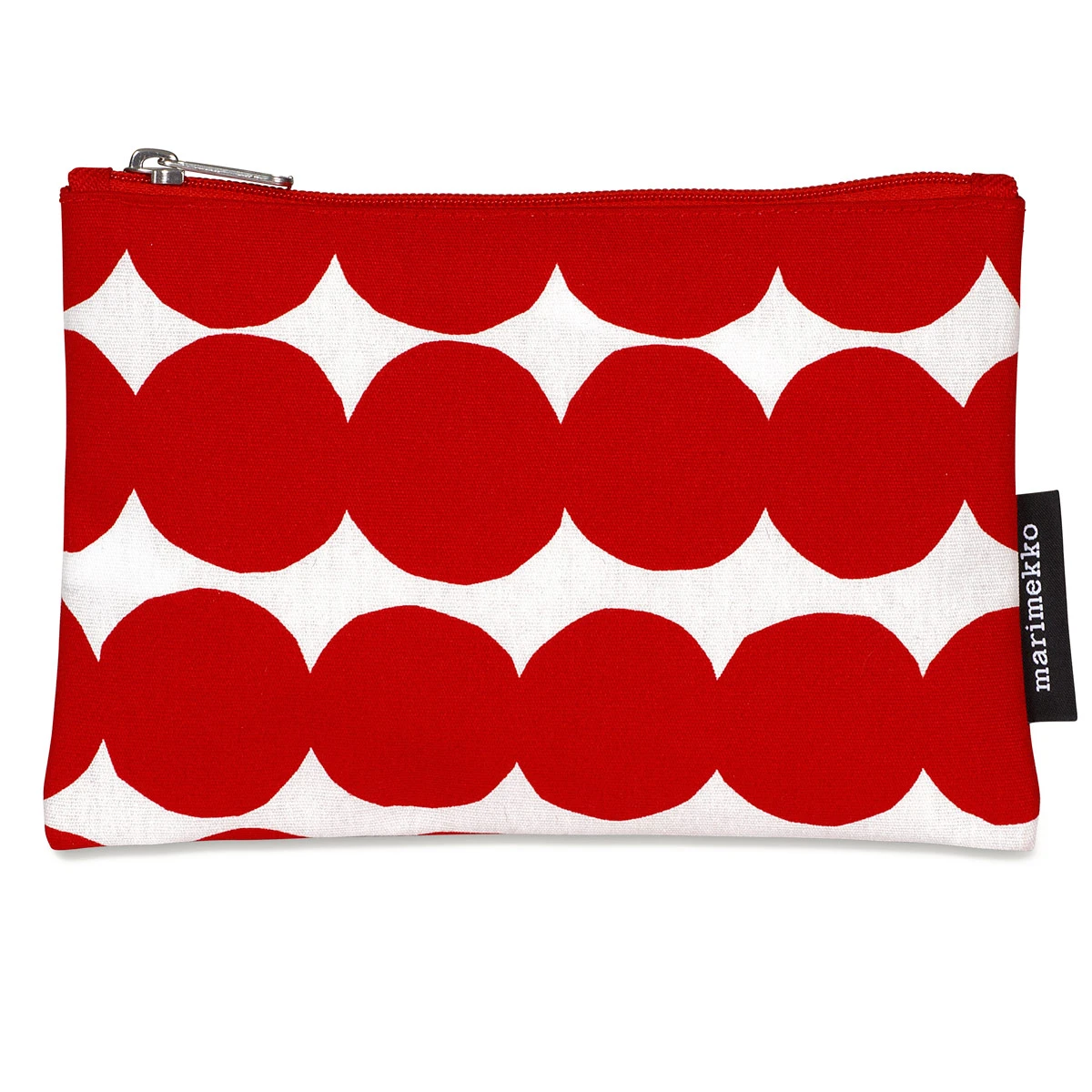 Marimekko Rasymatto Red / White Keksi Zip Pouch 2 Marimekko Rasymatto Red / White Keksi Zip Pouch - Image 2