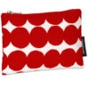 Marimekko Rasymatto Red / White Keksi Zip Pouch
