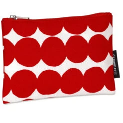 Marimekko Rasymatto Red / White Keksi Zip Pouch