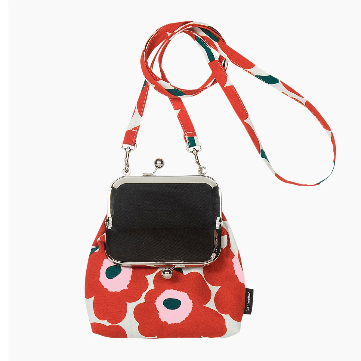 Marimekko Roosa Unikko Iovry / Red / Green Purse 2 Marimekko Roosa Unikko Iovry / Red / Green Purse - Image 2