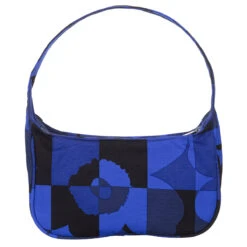 Marimekko Ruutu-Unikko Blue / Black Kaenkukka Bag -Marimekko Shop marimekko ruutu unikko blue black kaenkukka bag 55