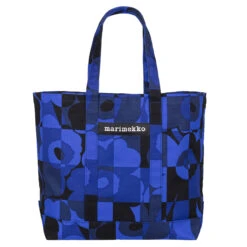 Marimekko Ruutu-Unikko Blue / Black Peruskassi Bag 6 Marimekko Ruutu-Unikko Blue / Black Peruskassi Bag -Marimekko Shop marimekko ruutu unikko blue black peruskassi bag 48