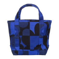 Marimekko Ruutu-Unikko Blue / Black Seidi Bag