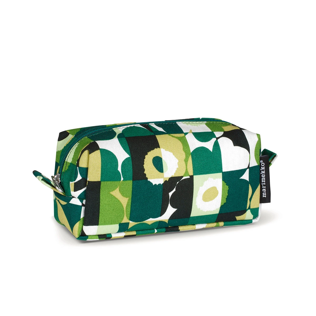 Marimekko Ruutu-Unikko Green Taimi Cosmetic Bag 2 Marimekko Ruutu-Unikko Green Taimi Cosmetic Bag - Image 2