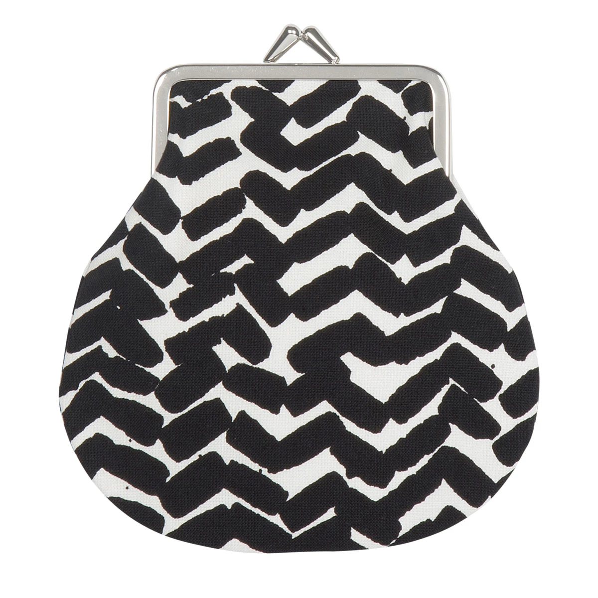 Marimekko Sahalaitaraita White / Black Coin Purse 2 Marimekko Sahalaitaraita White / Black Coin Purse - Image 2