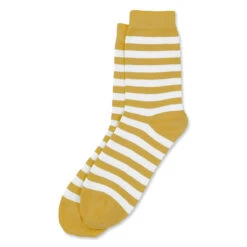 Marimekko White / Mustard Striped Socks
