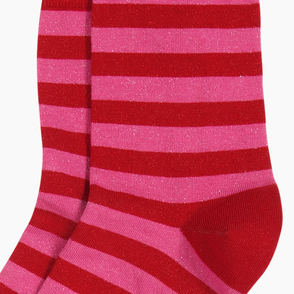 Marimekko Striped Red / Fuchsia Glitter Socks 1 Marimekko Striped Red / Fuchsia Glitter Socks