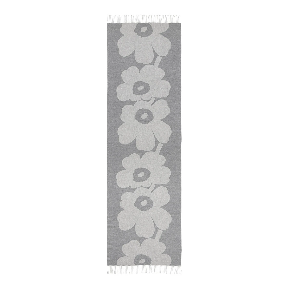 Marimekko Suur Unikko Grey Jacquard Sue Scarf 2 Marimekko Suur Unikko Grey Jacquard Sue Scarf - Image 2