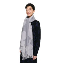 Marimekko Suur Unikko Grey Jacquard Sue Scarf
