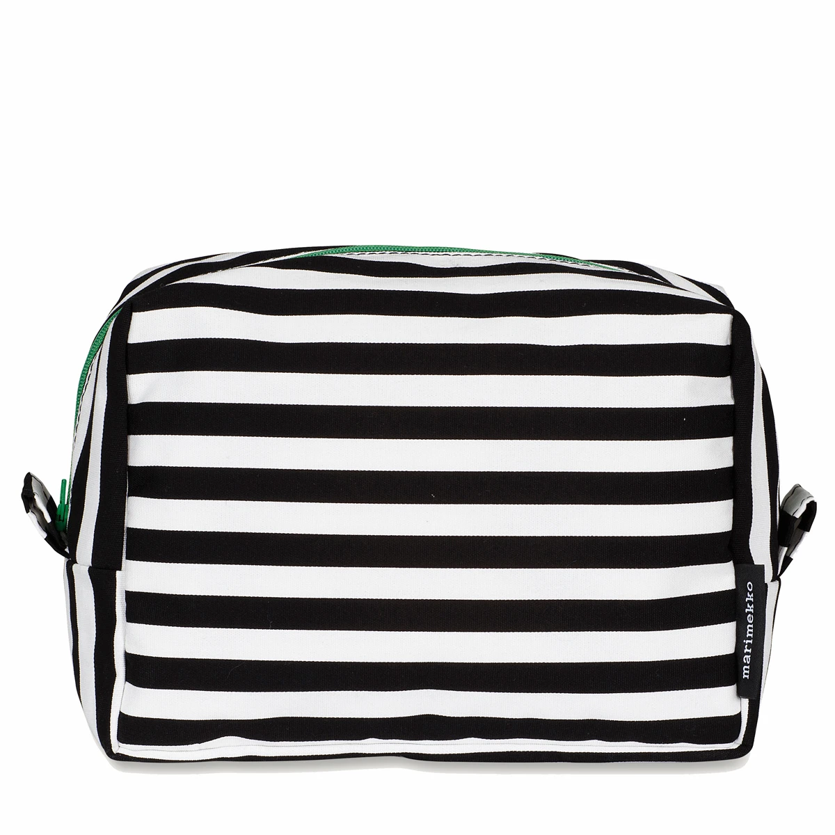 Marimekko Tasaraita Anniversary Black / White / Green Verso Bag 2 Marimekko Tasaraita Anniversary Black / White / Green Verso Bag - Image 2