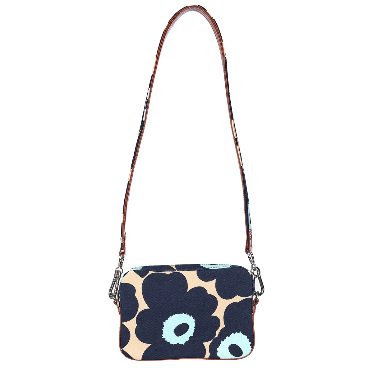 Marimekko Toivio Unikko Blue / Beige Shoulder Bag 3 Marimekko Toivio Unikko Blue / Beige Shoulder Bag - Image 3