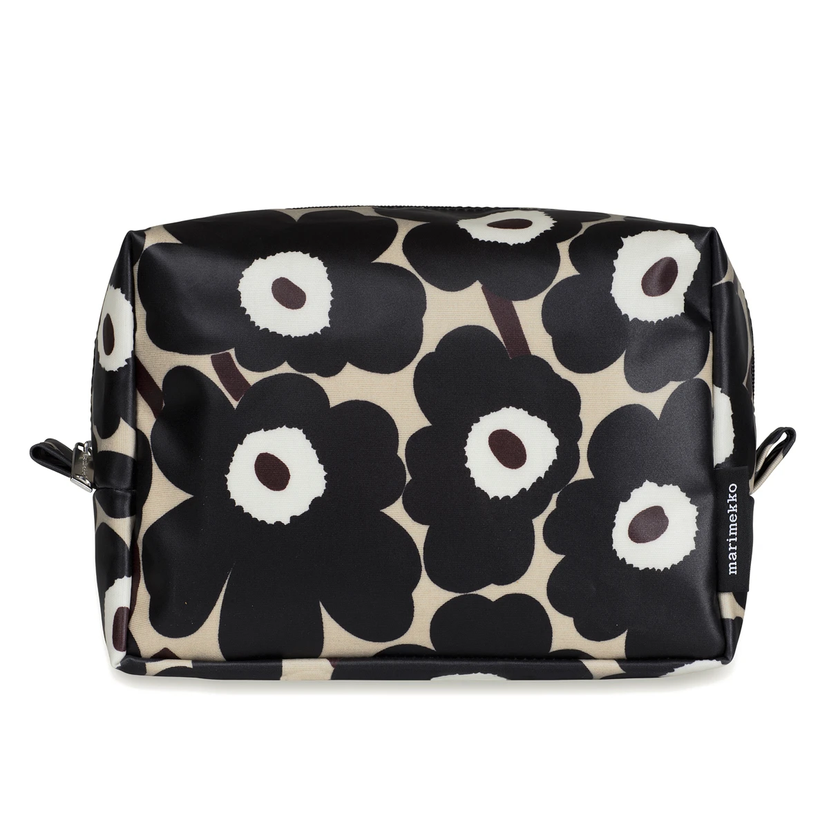 Marimekko Unikko Beige / Brown Verso Cosmetic Bag 1 Marimekko Unikko Beige / Brown Verso Cosmetic Bag