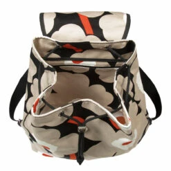 Marimekko Unikko Black / Beige / Orange Erika Backpack 5 Marimekko Unikko Black / Beige / Orange Erika Backpack -Marimekko Shop marimekko unikko beige erika backpack 78