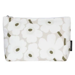 Marimekko Unikko Beige / Green Relle Cosmetic Bag
