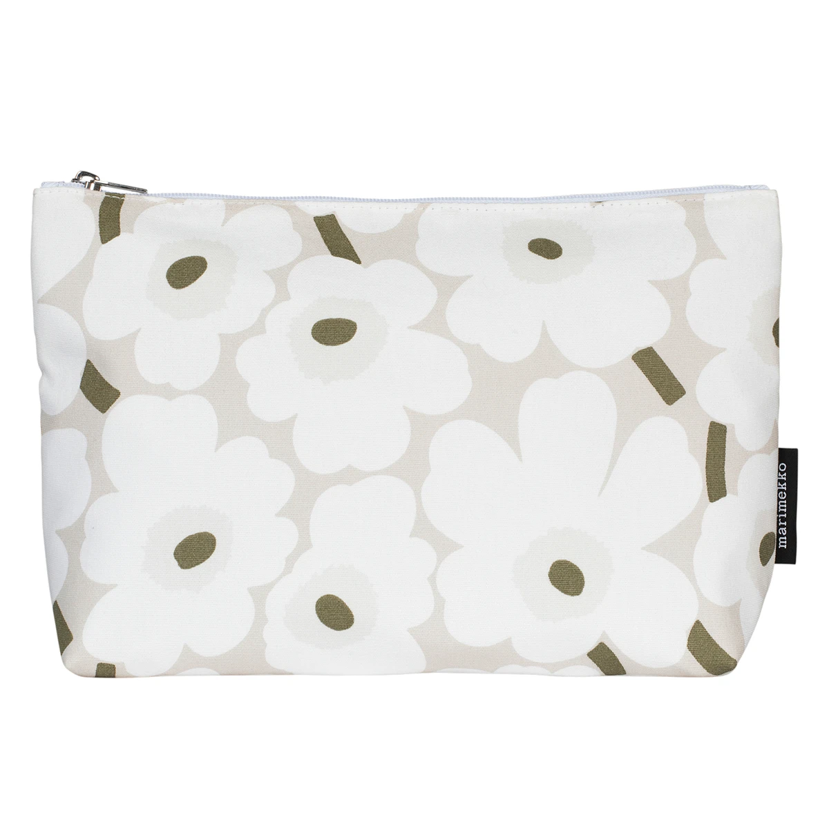 Marimekko Unikko Beige / Green Relle Cosmetic Bag 1 Marimekko Unikko Beige / Green Relle Cosmetic Bag