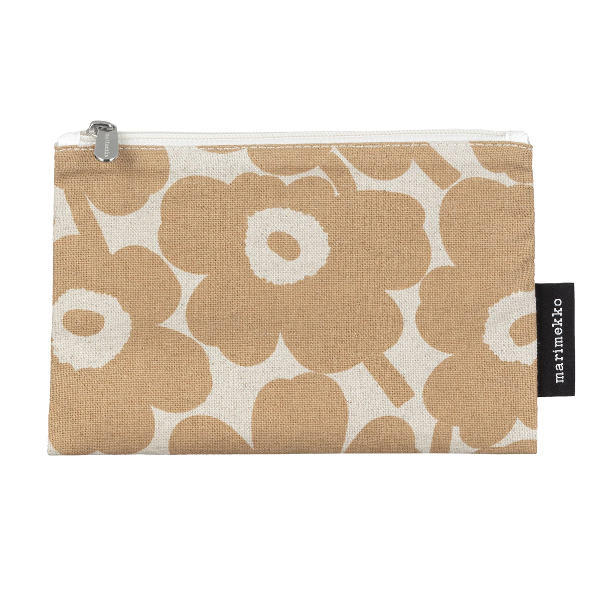 Marimekko Unikko Beige Kaika Zip Pouch 3 Marimekko Unikko Beige Kaika Zip Pouch - Image 3