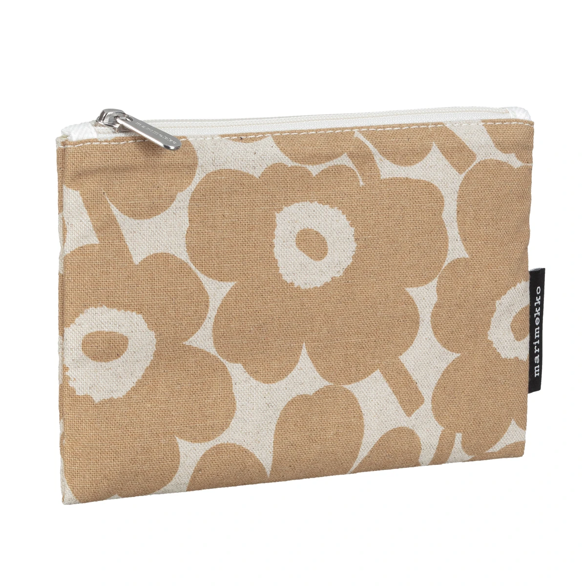 Marimekko Unikko Beige Kaika Zip Pouch 1 Marimekko Unikko Beige Kaika Zip Pouch
