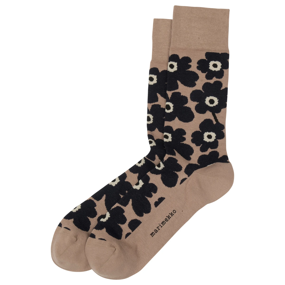 Marimekko Unikko Beige / Navy / Black Men's Socks 1 Marimekko Unikko Beige / Navy / Black Men's Socks