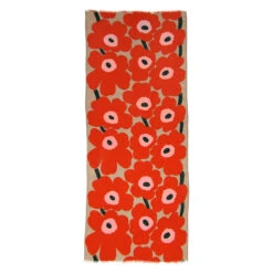 Marimekko Unikko Beige / Orange / Pink / Green Fiore Scarf