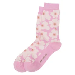 Marimekko Unikko Pink / Sand Socks