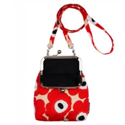 Marimekko Unikko Beige / Red Ainikki Bag