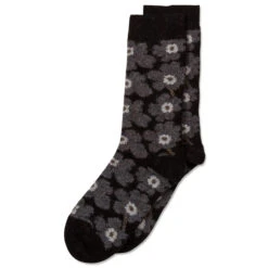 Marimekko Unikko Black / Grey Wool Socks