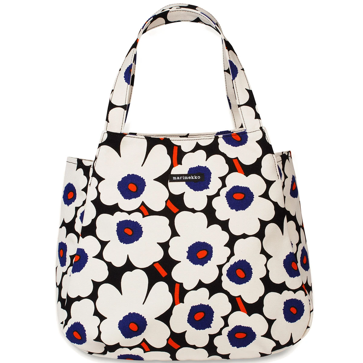 Marimekko Unikko Blue / Orange Huvitar Bag 3 Marimekko Unikko Blue / Orange Huvitar Bag - Image 3