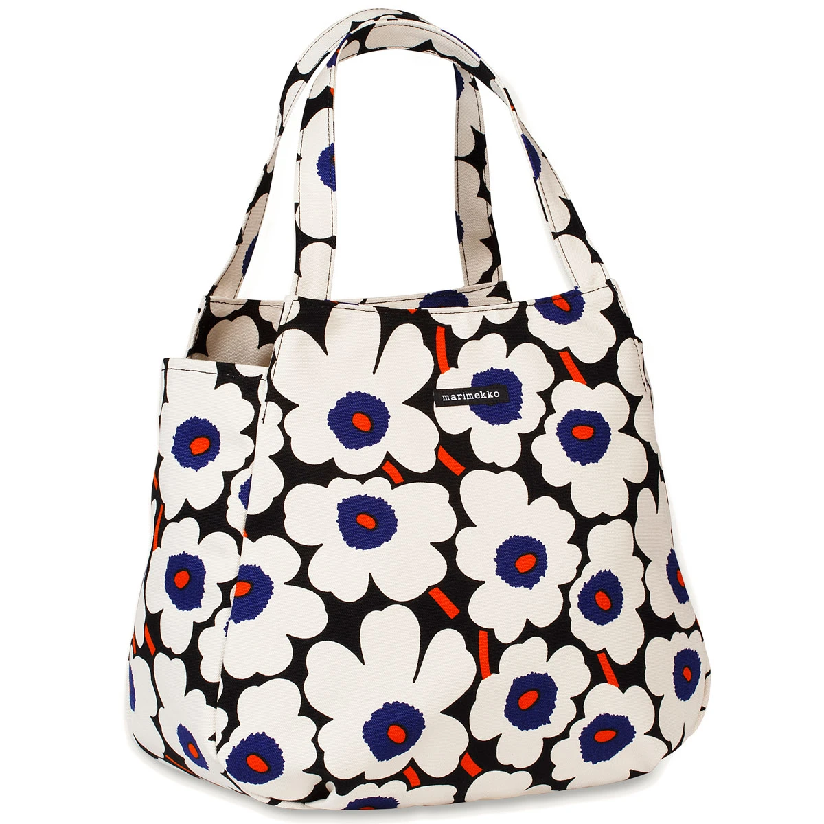 Marimekko Unikko Blue / Orange Huvitar Bag 4 Marimekko Unikko Blue / Orange Huvitar Bag - Image 4