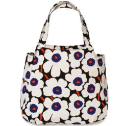 Marimekko Unikko Blue / Orange Huvitar Bag