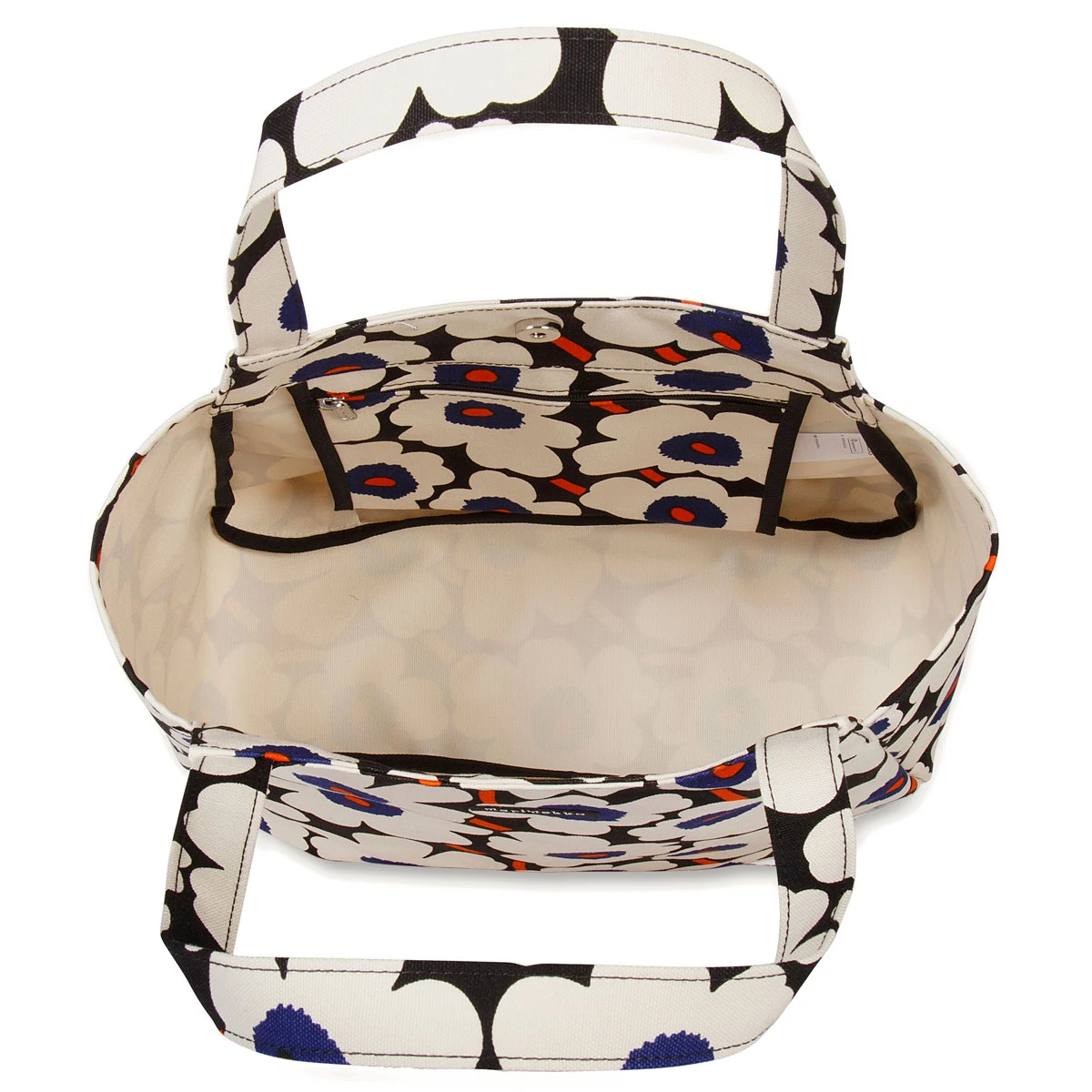 Marimekko Unikko Blue / Orange Huvitar Bag 2 Marimekko Unikko Blue / Orange Huvitar Bag - Image 2