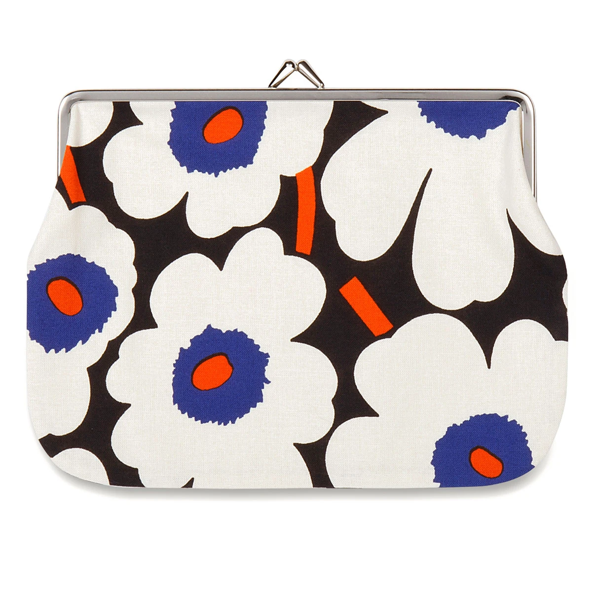 Marimekko Unikko Blue / Orange Large Coin Purse 1 Marimekko Unikko Blue / Orange Large Coin Purse