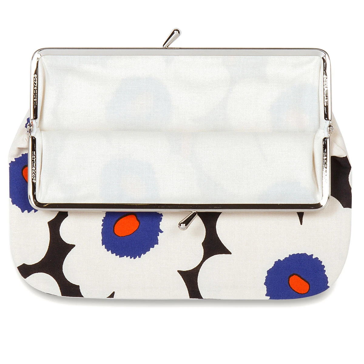 Marimekko Unikko Blue / Orange Large Coin Purse 2 Marimekko Unikko Blue / Orange Large Coin Purse - Image 2
