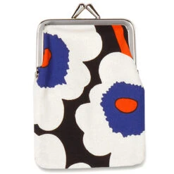 Marimekko Unikko Blue / Orange Small Coin Purse