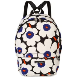 Marimekko Unikko Blue / Orange Mini Eira Backpack 5 Marimekko Unikko Blue / Orange Mini Eira Backpack -Marimekko Shop marimekko unikko black beige mini eira backpack 35
