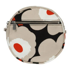 Marimekko Unikko Black / Beige / Orange Liia Shoulder Bag -Marimekko Shop marimekko unikko black beige orange liia shoulder bag 30