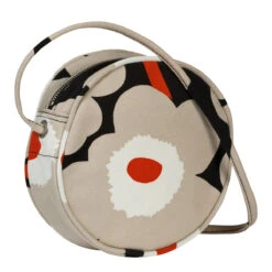 Marimekko Unikko Black / Beige / Orange Liia Shoulder Bag -Marimekko Shop marimekko unikko black beige orange liia shoulder bag 34