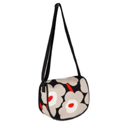 Marimekko Unikko Black / Beige / Orange Salli Shoulder Bag 6 Marimekko Unikko Black / Beige / Orange Salli Shoulder Bag -Marimekko Shop marimekko unikko black beige orange salli shoulder bag 173