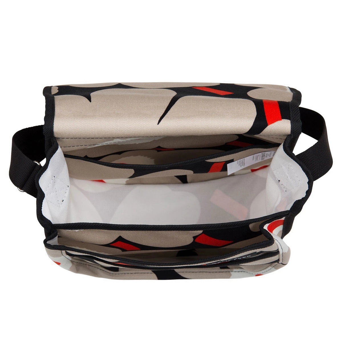 Marimekko Unikko Black / Beige / Orange Salli Shoulder Bag 4 Marimekko Unikko Black / Beige / Orange Salli Shoulder Bag - Image 4