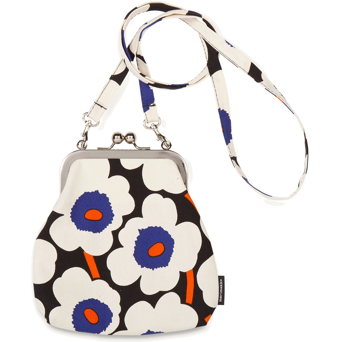 Marimekko Unikko Blue / Orange Roosa Purse 2 Marimekko Unikko Blue / Orange Roosa Purse - Image 2